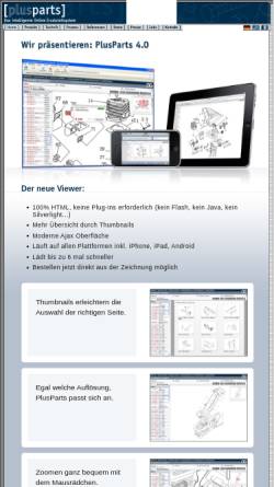 Vorschau der mobilen Webseite www.plusparts.de, Plus Parts by Bokowsky + Laymann GmbH
