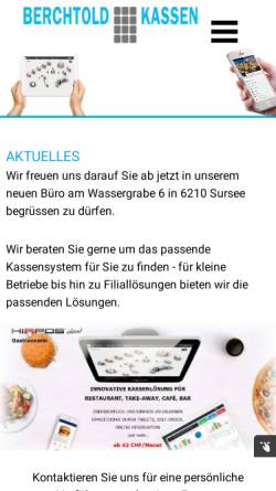 Vorschau der mobilen Webseite www.berchtold-kassen.ch, Berchtold Kassen