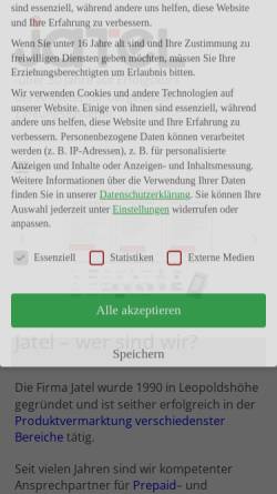 Vorschau der mobilen Webseite jatel24.de, Jatel Plus UG