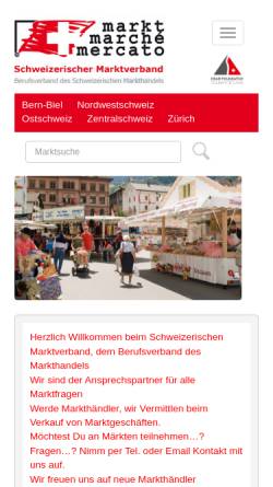 Vorschau der mobilen Webseite marktverband.ch, Schweizerischer Marktverband
