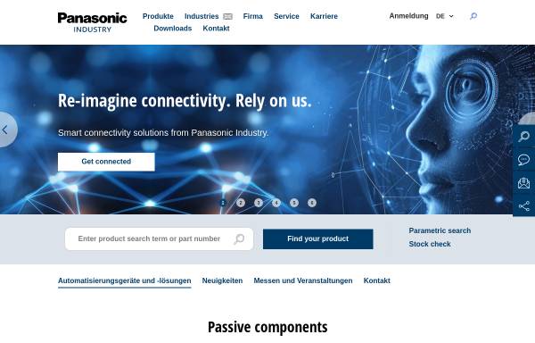 Vorschau von www.panasonic-electric-works.com, Panasonic Industrial Devices Europe GmbH