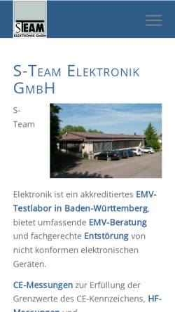 Vorschau der mobilen Webseite www.s-team.de, S-Team Elektronik GmbH