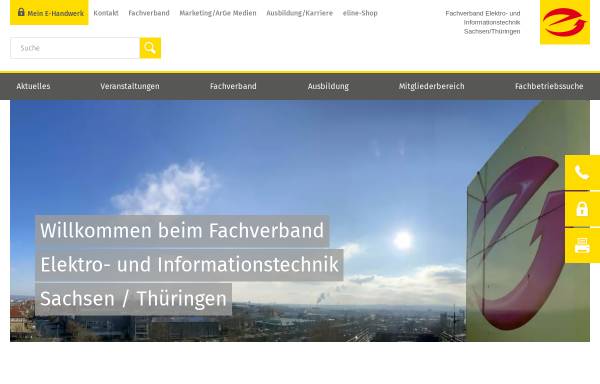 Vorschau von www.elektro-sachsen-thueringen.de, Fachverband Elektro- und Informationstechnik Sachsen / Thüringen