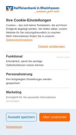Vorschau der mobilen Webseite www.genobank-mainz.de, Genobank Mainz eG