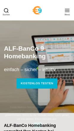 Vorschau der mobilen Webseite www.alf-banco.de, ALF AG