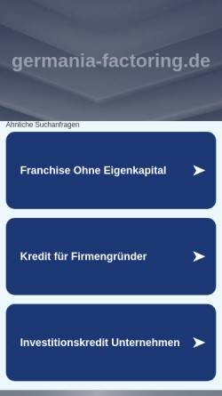 Vorschau der mobilen Webseite www.germania-factoring.de, Germania Factoring AG