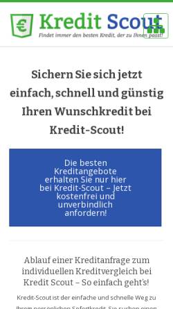 Vorschau der mobilen Webseite www.kredit-scout.net, Kredit-Scout, Planbar Finanzmanagement AG