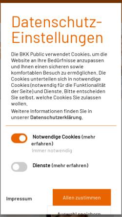 Vorschau der mobilen Webseite www.bkk-public.de, BKK Public