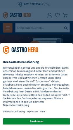 Vorschau der mobilen Webseite www.gastro24.de, Endel Handelsgruppe Nils Sannemann