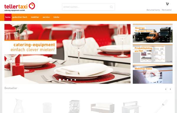 Vorschau von www.tellertaxi.de, Tellertaxi Catering - Equipment und Service