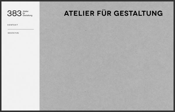 383 AG - Atelier für Gestaltung - Menufacture®