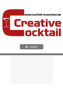 Vorschau der mobilen Webseite www.cocktail-muenchen.de, Creative Cocktail - Wolfgang Linder