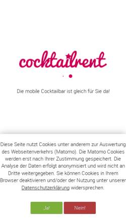 Vorschau der mobilen Webseite www.cocktailrent.de, Cocktailrent - Jens Golland