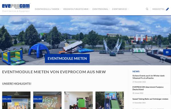 Vorschau von eveprocom.de, Eveprocom Events, Promotion & Commercial Services Inh. Oliver Diederichs