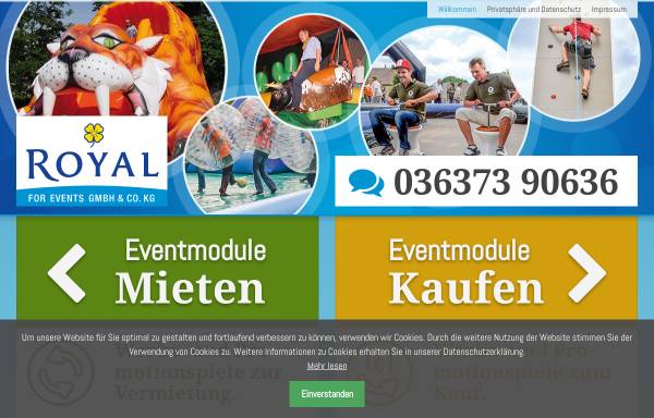 Vorschau von www.royal-for-events.de, Royal for Events GmbH & Co. KG