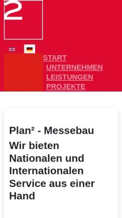 Vorschau der mobilen Webseite www.plan2-design.de, Planquadrat Design GmbH