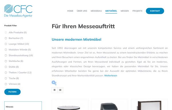 Vorschau von www.rent-for-fair.de, B+D Mietmesseservice GmbH