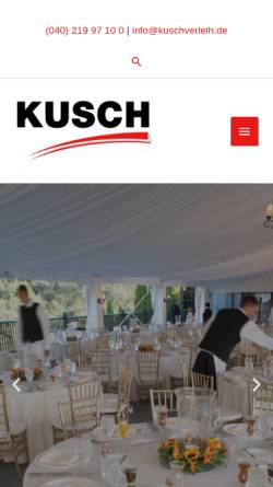 Vorschau der mobilen Webseite www.kuschverleih.de, Kusch Mietmöbel Hamburg GmbH
