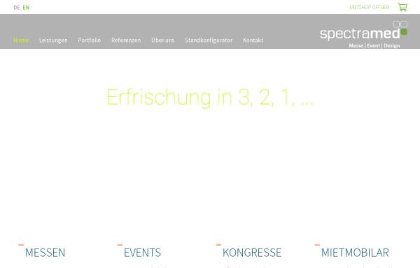 Vorschau von spectramed.de, Spectramed Messe und Event Design Werbeagentur GmbH