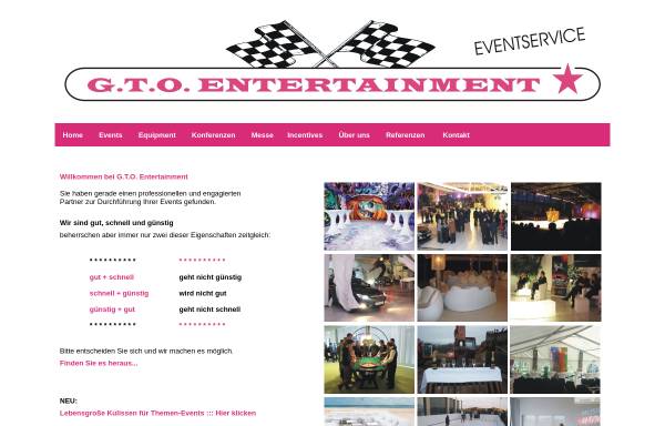 Vorschau von www.gto-entertainment.com, G.T.O. Entertainment & Promotion