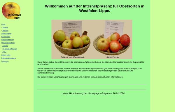Vorschau von www.apfelsorten-owl.de, Apfelsorten OWL