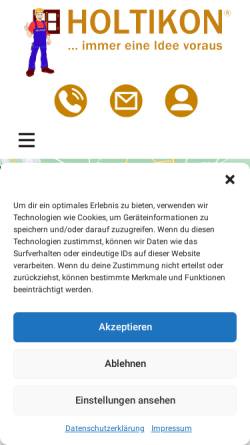 Vorschau der mobilen Webseite www.holtikon.de, Holtikon GmbH