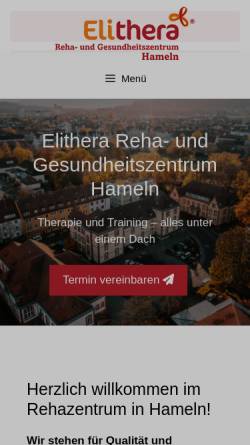 Vorschau der mobilen Webseite www.elithera.de, Elithera - rehaConsult GmbH.