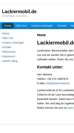 Vorschau der mobilen Webseite lackiermobil.de, Car Repair KFZ Dienstleistungen - Inh. Christian Besant