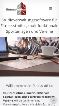 Vorschau der mobilen Webseite www.fitness-office.de, fitness-office GmbH