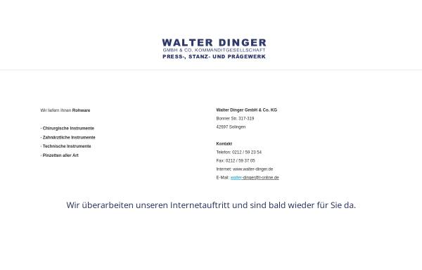 Vorschau von www.walter-dinger.de, Walter Dinger GmbH & Co. KG