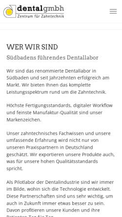 Vorschau der mobilen Webseite www.dentalgmbh.de, Bregler & Simke Dental GmbH