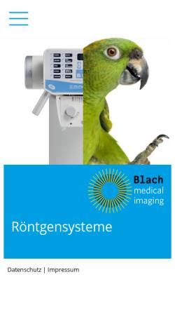 Vorschau der mobilen Webseite www.pblach.de, Blach Röntgensysteme