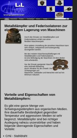Vorschau der mobilen Webseite www.schwingungs-technik.de, L&L Schwingungstechnik GmbH