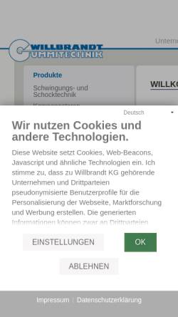Vorschau der mobilen Webseite www.willbrandt.de, Willbrandt & Co.