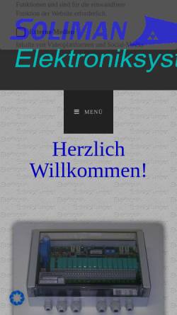 Vorschau der mobilen Webseite soliman-elektronik.de, Soliman Elektroniksysteme, Inh. Alexander Soliman
