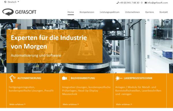 Vorschau von www.gefasoft.com, Gefasoft Automatisierung und Software GmbH