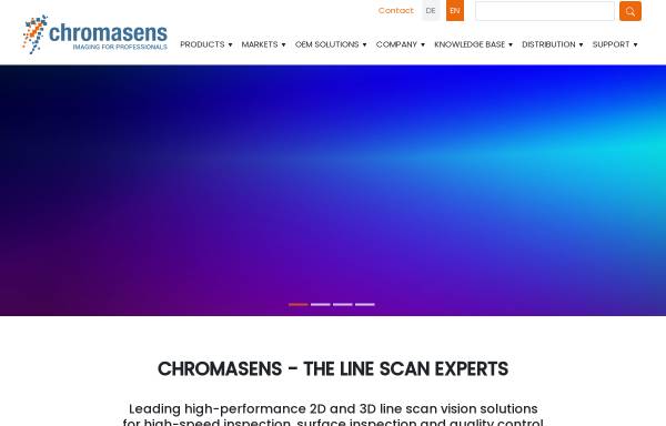 Vorschau von www.chromasens.com, Chromasens GmbH