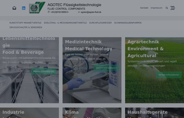 Vorschau von www.agotec-magnetventile.de, AGOtec Flüssigkeitstechnologie GmbH