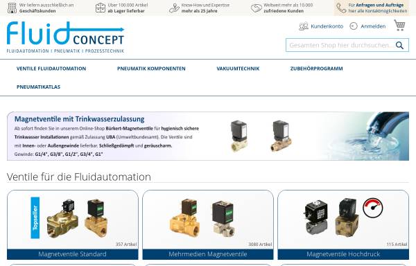 Vorschau von www.fluidconcept24.de, Fluid Concept GmbH