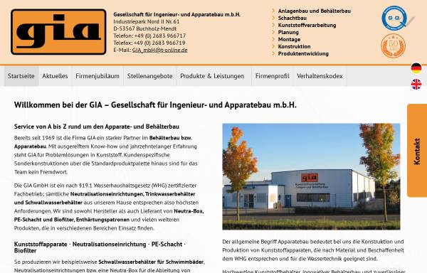 GIA - Gesellschaft für Ingenieur-und Apparatebau m.b.H.