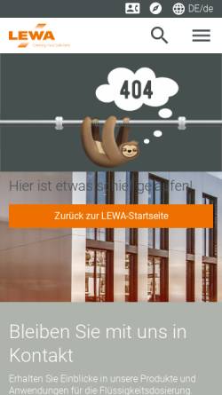 Vorschau der mobilen Webseite www.lewa.de, Lewa GmbH
