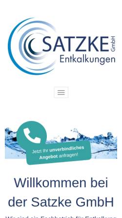 Vorschau der mobilen Webseite www.entkalkungs-service.de, ChemSys, Inh. Jürgen Weiss