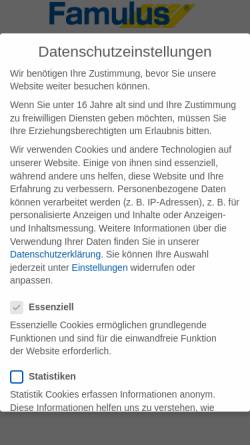 Vorschau der mobilen Webseite www.famulus.at, Famulus Maschinen und technische Geräte GmbH