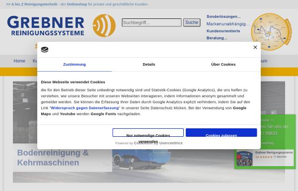 Vorschau von www.grebner-online.de, Grebner Reinigungssysteme GmbH