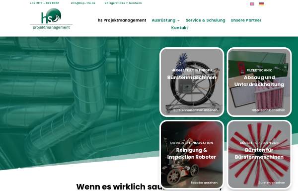 Vorschau von www.hsp-hygienetechnik.de, Harald Schlupp Projektmanagement