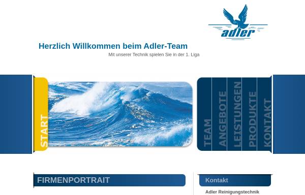 Vorschau von www.adler-reinigungstechnik.de, Adler Reinigungstechnik