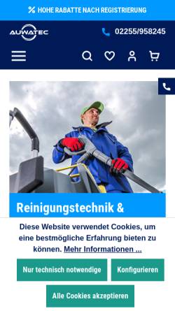 Vorschau der mobilen Webseite auwatec.de, Pulina & Rademacher GbR