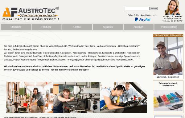 Vorschau von www.austrotec.eu, Austrotec Werkstattprodukte, Alexander Finda