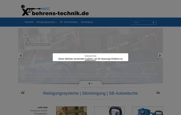 Vorschau von behrens-technik.de, Jörg Behrens Hochdruckreinigungstechnik