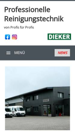 Vorschau der mobilen Webseite hochdruckreiniger.de, Dieker-Reinigungstechnik, Inh. Barbara Dieker